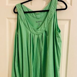 Bright Green Sleeveless Woman’s Tunic Sz 1X